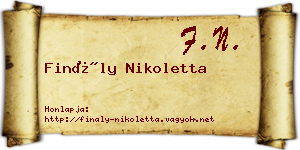 Finály Nikoletta névjegykártya